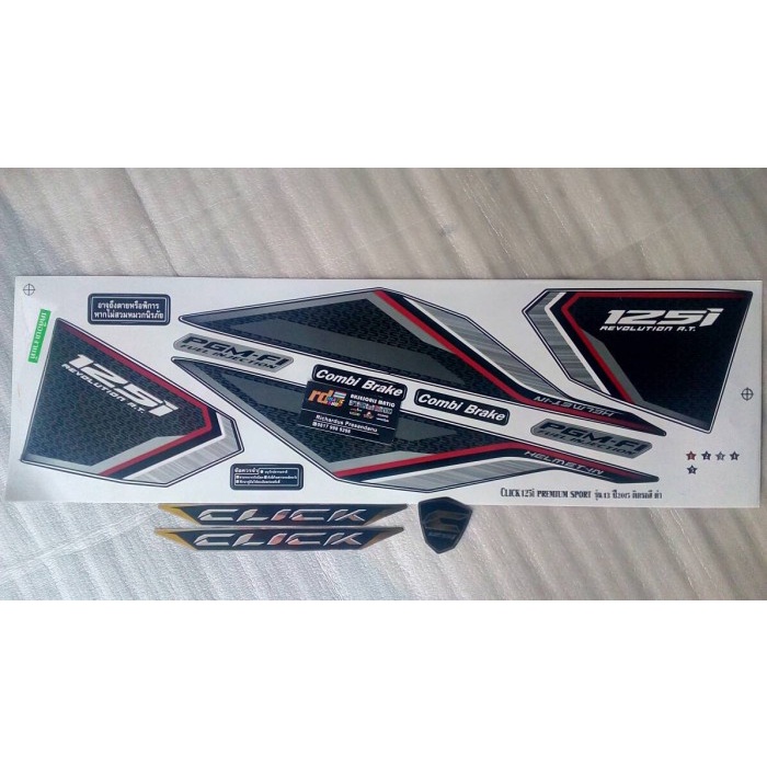 Striping Click 125 Premium 2015 Black Vario 125 / 150 LED ESP