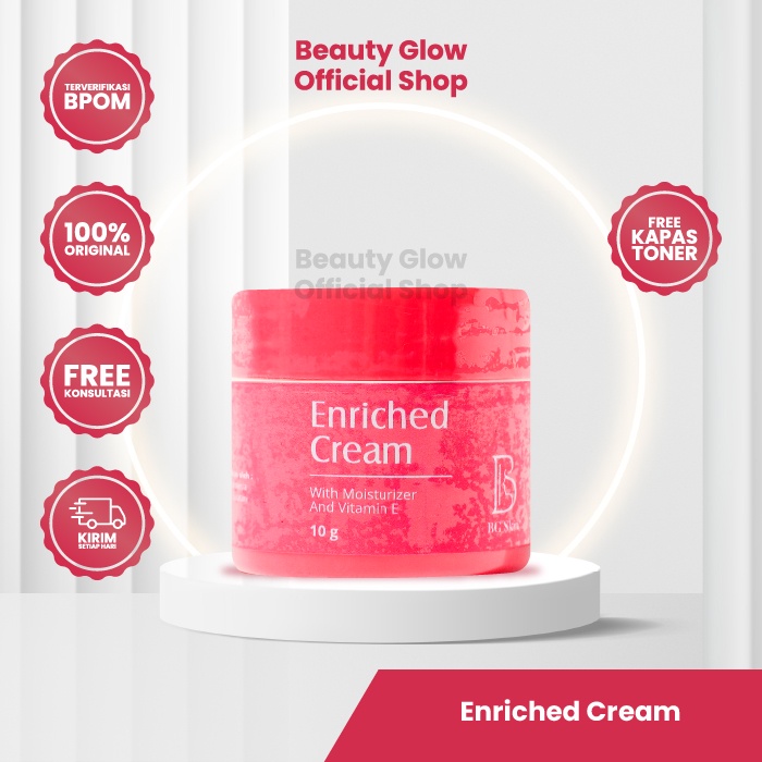 Beauty Glow Enriched Cream Bg Skin Moisturizer Wajah Krim Palemab Moisturizer BG SKIN