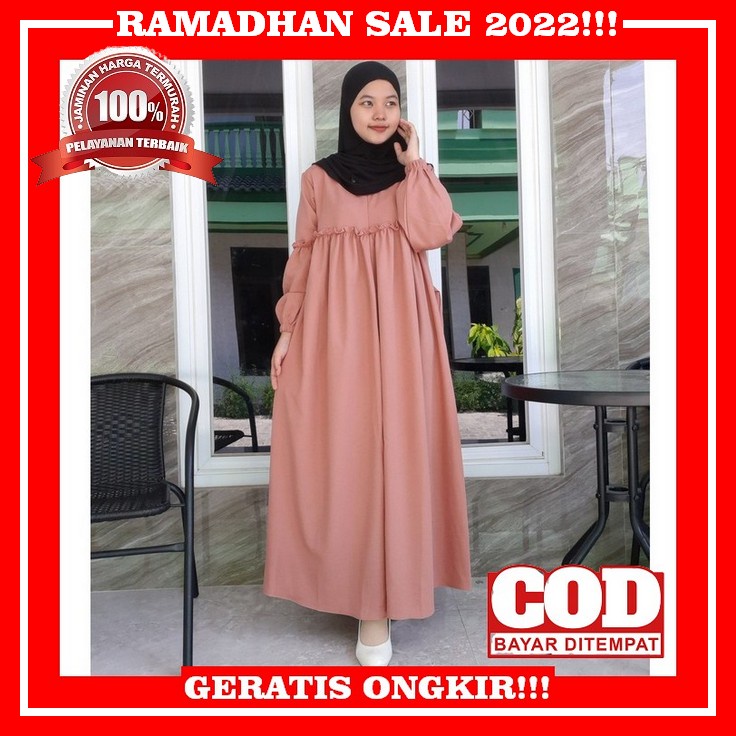 Venya Set Gamis + Outher Baju Pakaian Fashion Muslim Wanita Gamis Perempuan Remaja Dewasa Orang Tua 