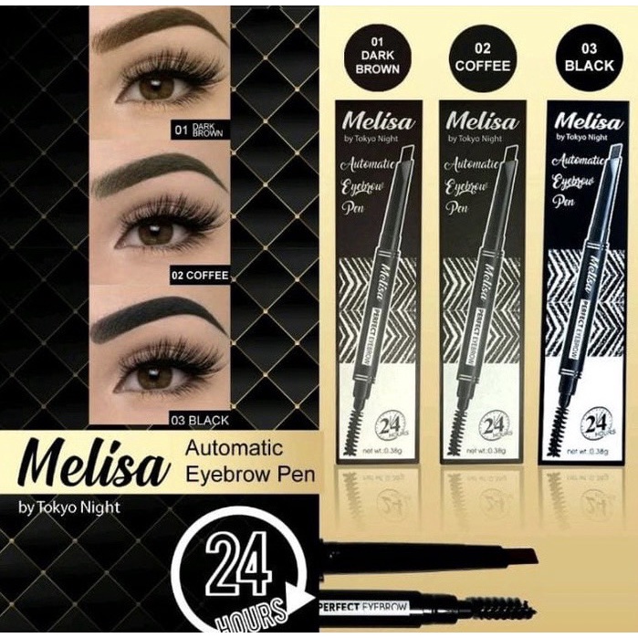 Melisa Pensil Alis Putar / Automatic Eyebrow Pen 2 in 1