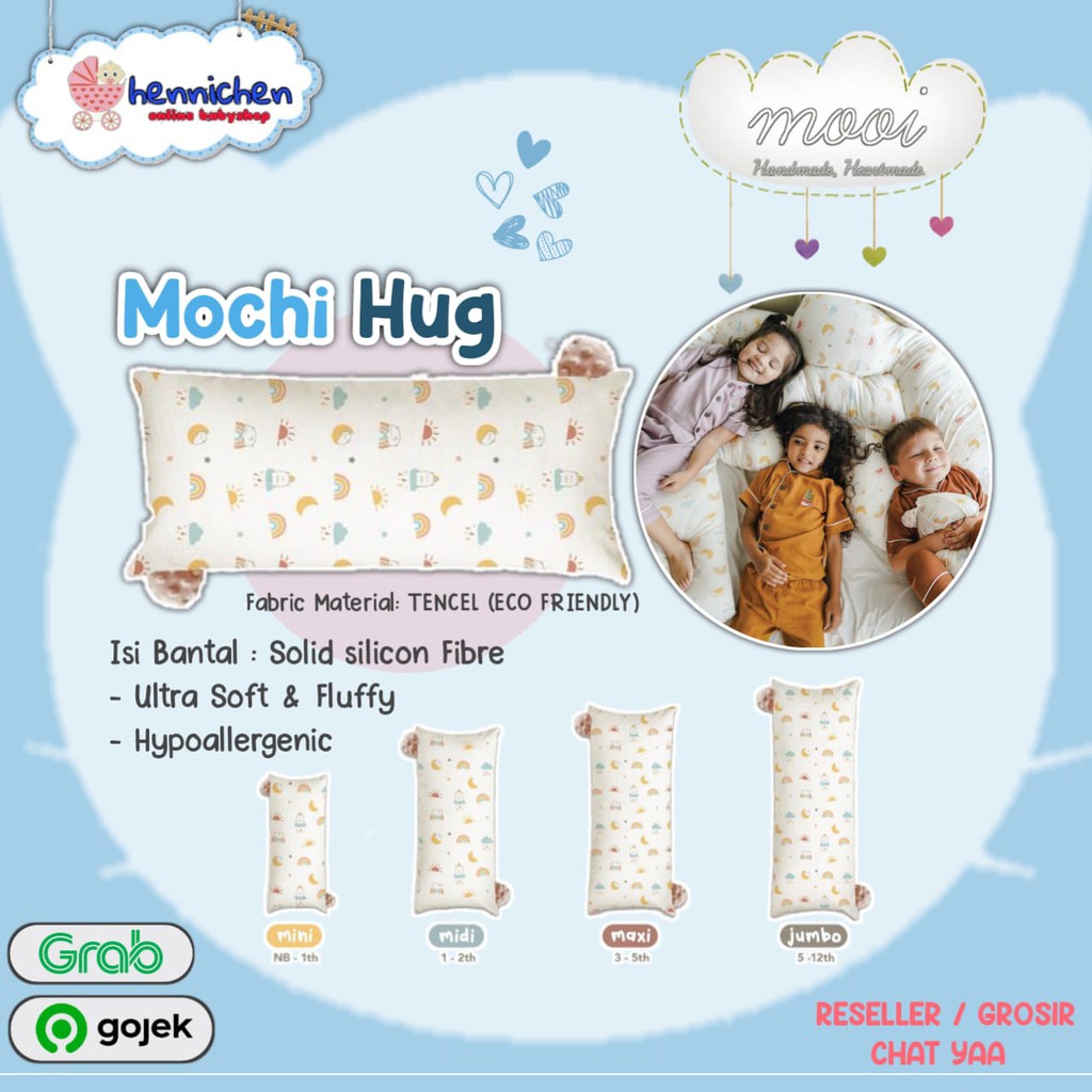 PROMO 7.7 PROMO  MURAH Mooi Mochi Hug By MOOI / MIMI PILLOW Bantal Guling Anak Tencel Bantal Guling Bayi