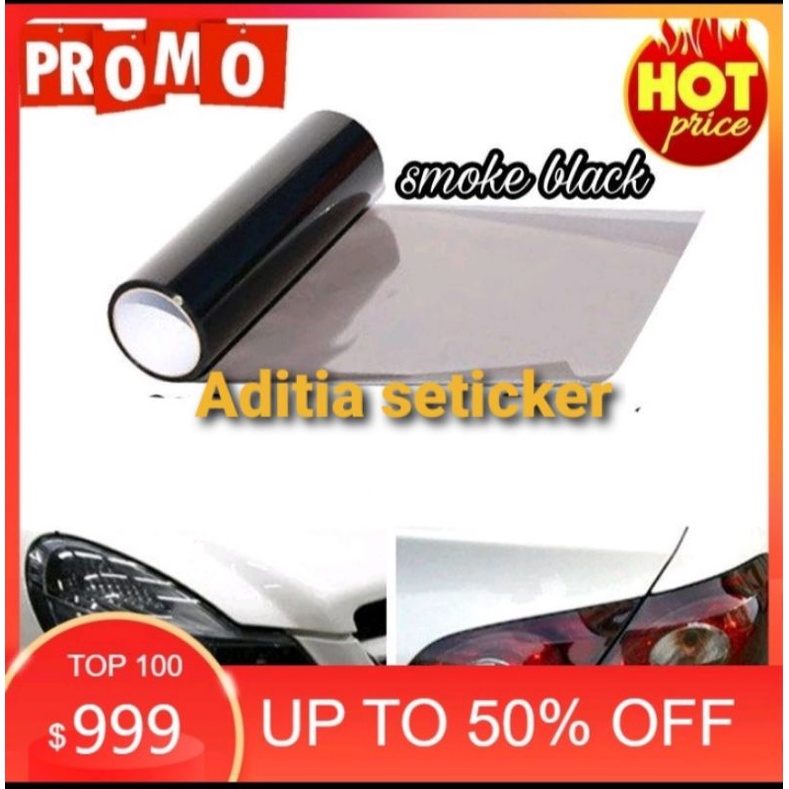STICKER SKOTLET MOTOR SMOKE BLACK / SKOTLET HEADLAMP / STIKER TRANSPARAN HITAM /SKOTLET BENING HITAM