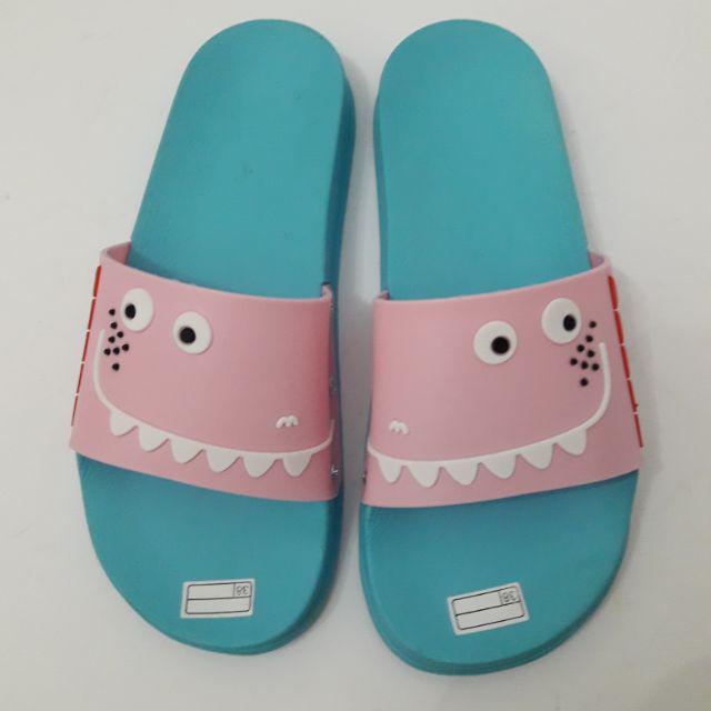 NILDA Collection - SANDAL JELLY CROCO WEDGES KARAKTER WANITA-PINK - BIRU