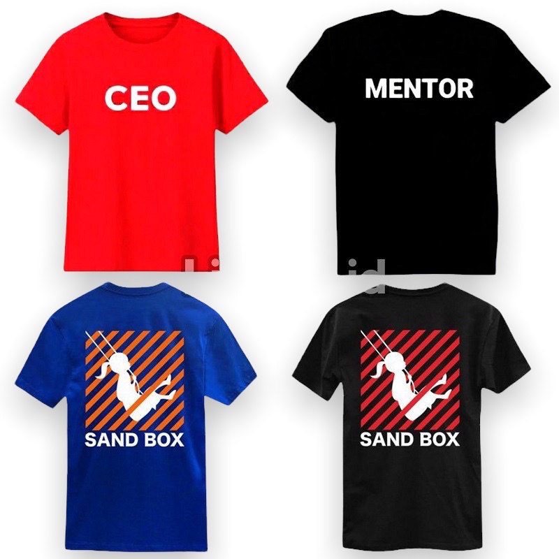 Lilipop Baju Kaos Tshirt  Pria Sandbox Mentor Ceo Staff Atasan Korea Drakor Kaos Basic Allsize