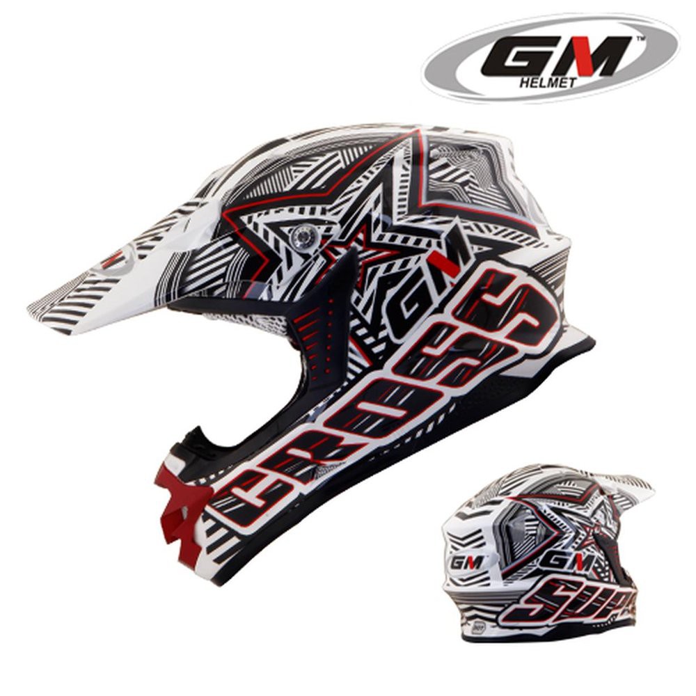 helm trail cross GM  2015 merah