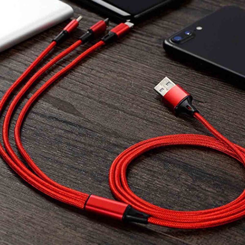 3 in 1 Kabel Charger Micro USB Tipe C Untuk iphone