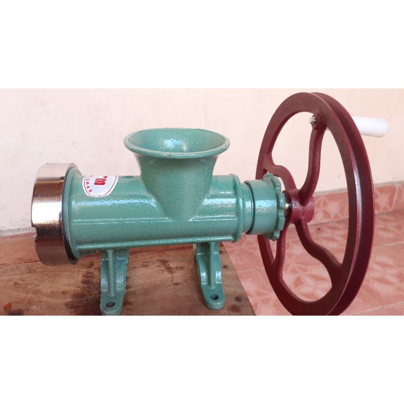 Mesin giling daging kacang kopi getuk lindri pelet ikan ukuran no 32 pully rakit murah