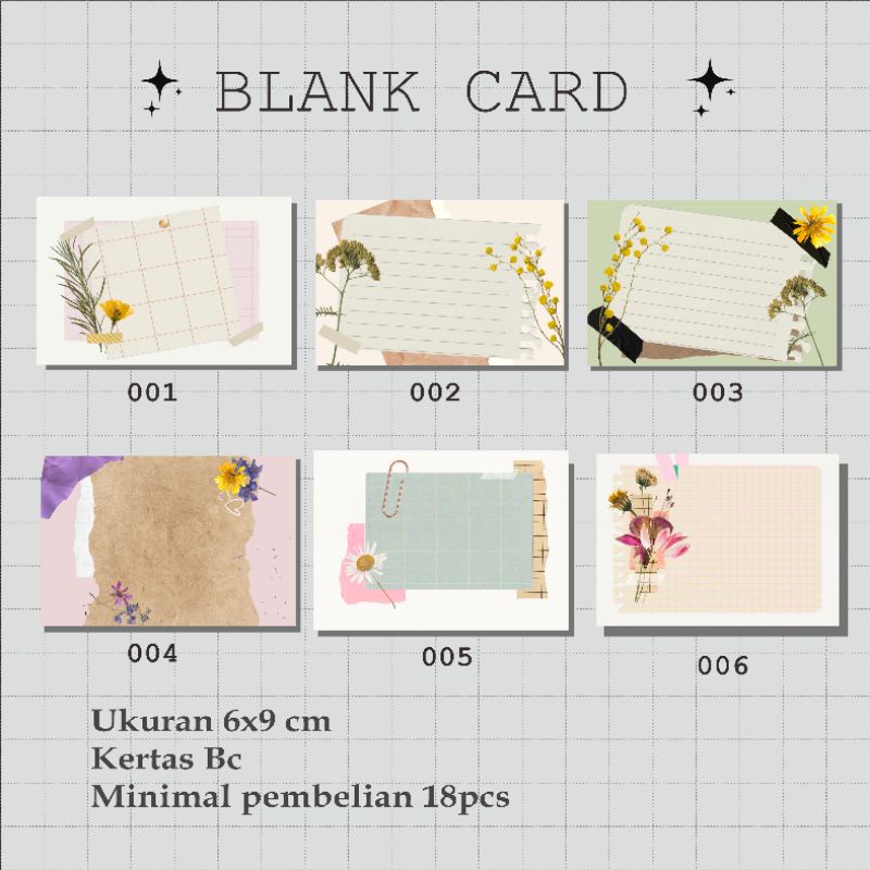 Blank Card Kartu Ucapan