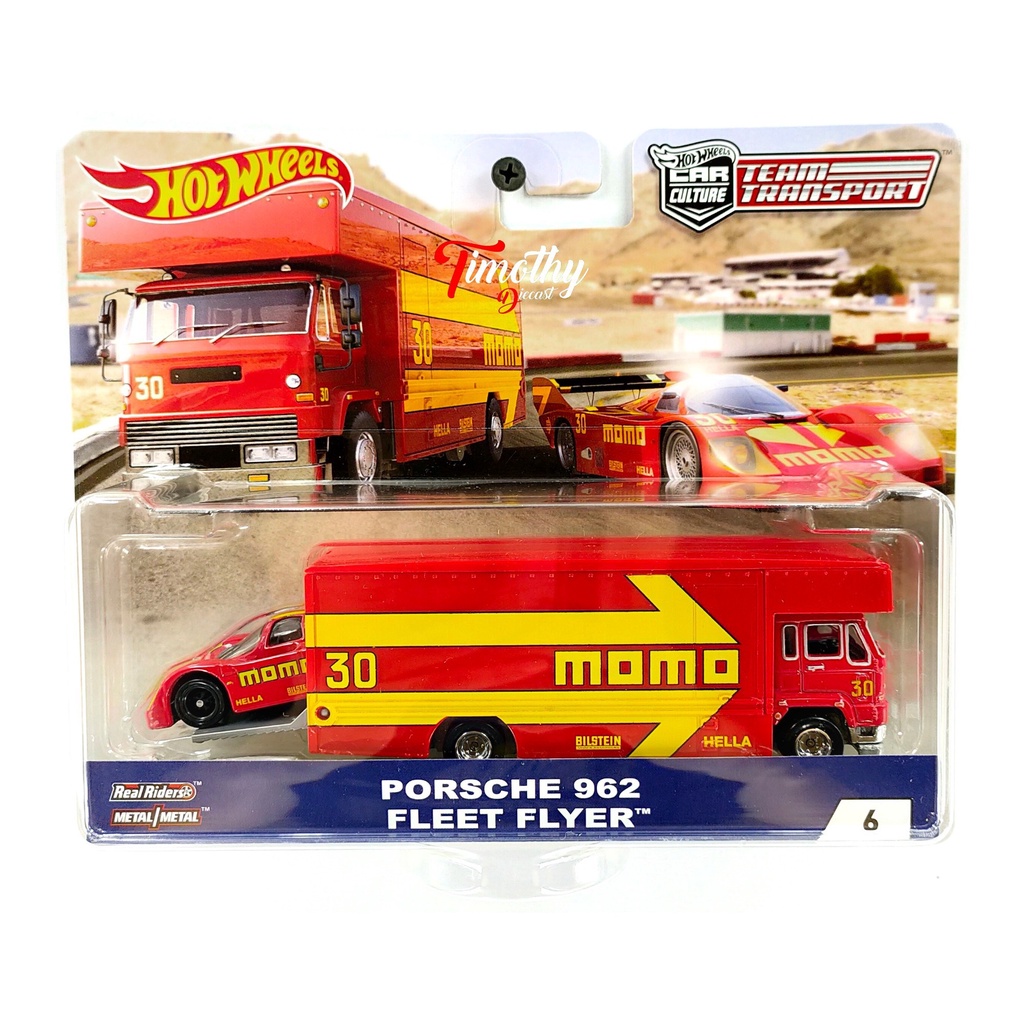 Hot Wheels Team Transport Porsche Fleet Flyer Momo Car Culture HWTT06
