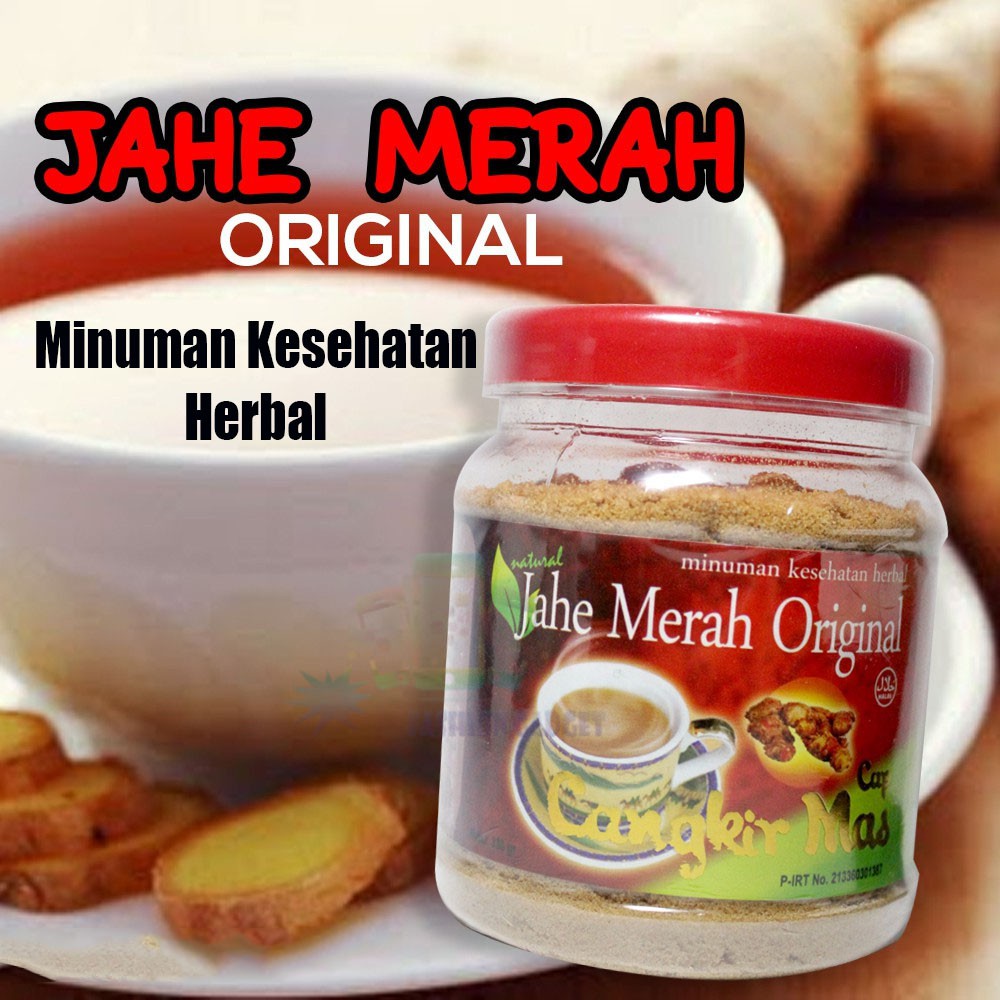 JAHE MERAH PLUS TEMULAWAK ORIGINAL Minuman Bubuk Herbal JAHE MERAH Minuman Kesehatan Cap Cangkir Mas