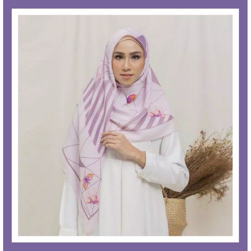 

KERUDUNG MERK NAMA SENDIRI LILAC-EARTH TONE COLOURS SERIES CUSTOM NAMA PRINTING