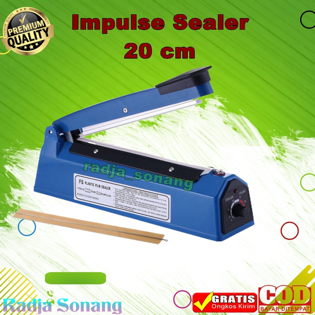 (COD) Impulse Sealer Alat Las Pres Plastik 20cm Alat Perekat Plastik Alat Press Plastik Makanan