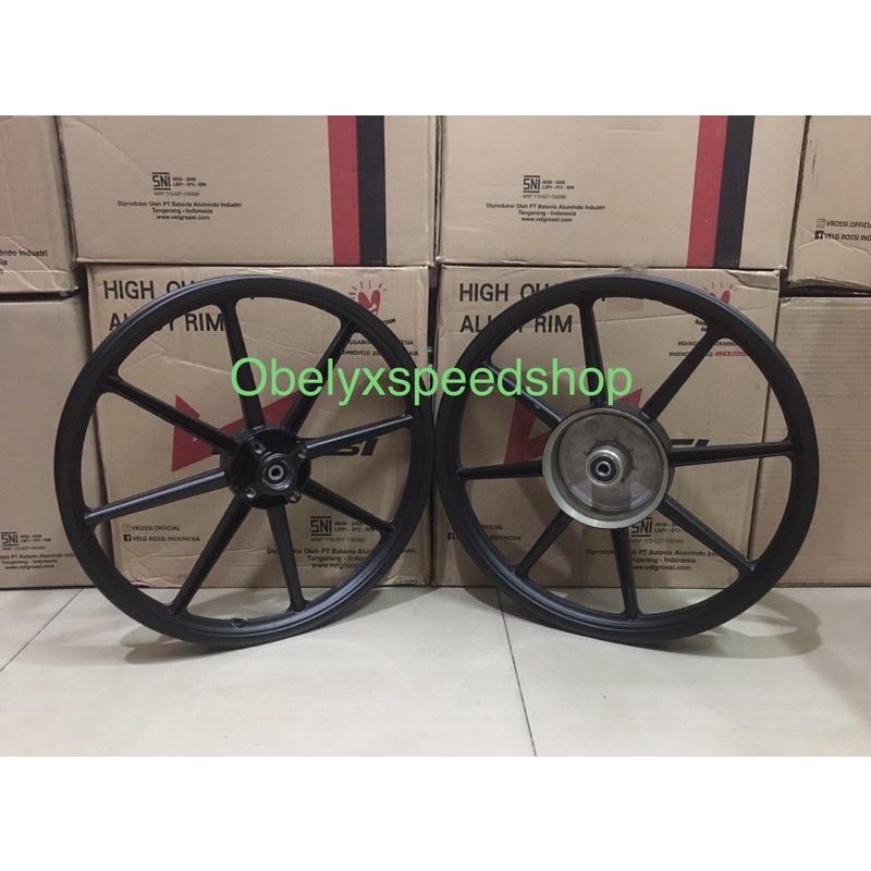 Velg V-Rossi Palang 8 Zigen Swan Yamaha Jupiter Mx Ring 17 Hitam
