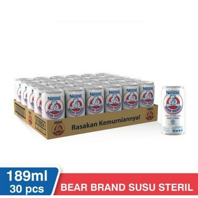 susu beruang bear brand 30 pcs 189 ml