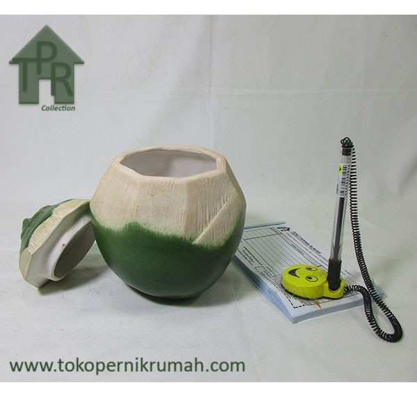 Toples Unik Porselen Kelapa Hijau