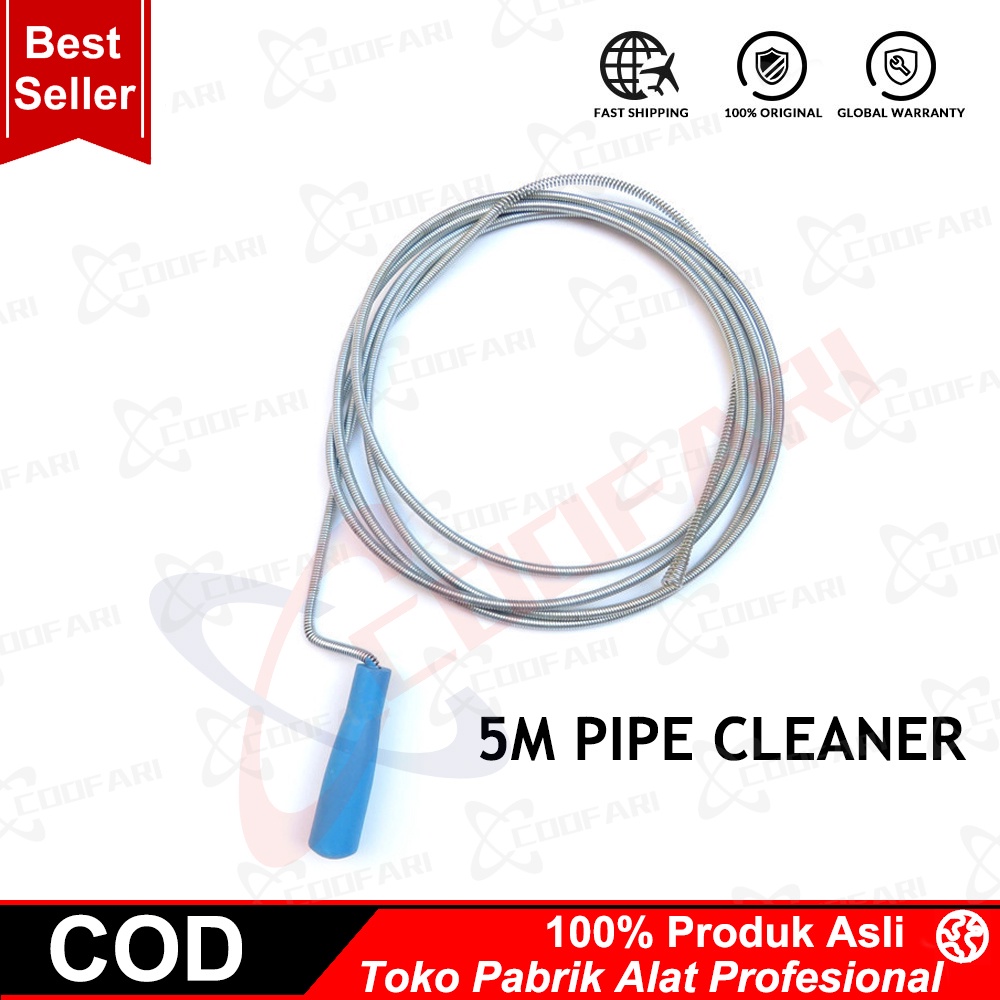 Pipe Cleaner 5 M Alat Pembersih Pipa Tersumbat MANUAL