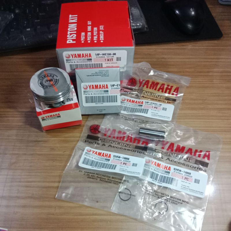 Piston Kit Ring Seher 54P Mio J Soul GT Xride Original Yamaha 54P-WE160-00