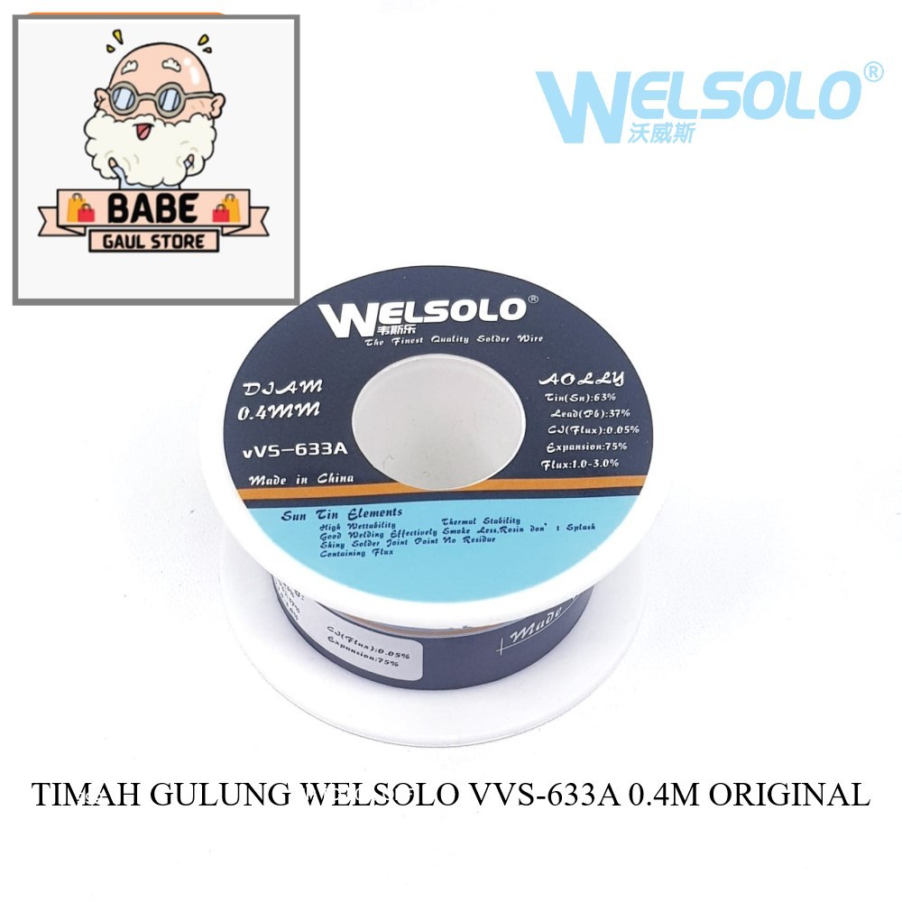 TIMAH GULUNG WELSOLO VVS-633A 0.4M 30G ORIGINAL