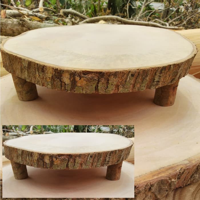 Talenan kayu Tatakan kaki tiga chopping board wedding cake stand