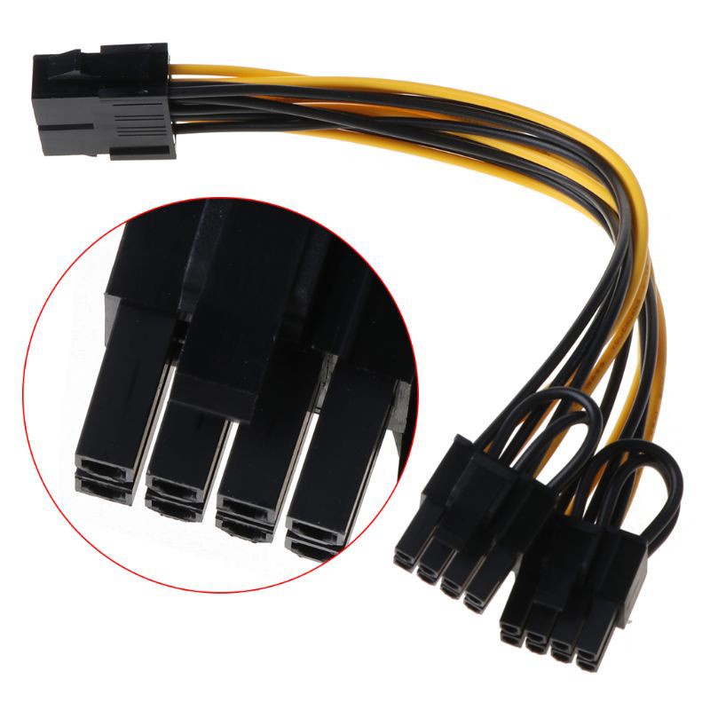 Cre Kabel Splitter Power Supply Cpu 8-pin Ke Pci-E 8-pin (6P + 2p) Panjang 25cm