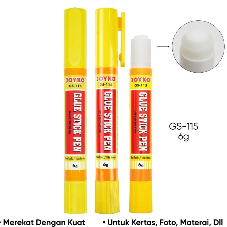 

Glue Stick Pen Batang Joyko GS-115 6 gr / Lem Stick Untuk Anak Joyko 6 gr