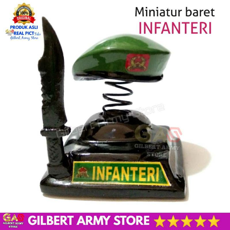 Miniatur Patung Baret Assesories Dashbord Mobil Cendramata Lucu Unik Tni Ad Polisi Militer Gilbert Army Store Kualitas Premium