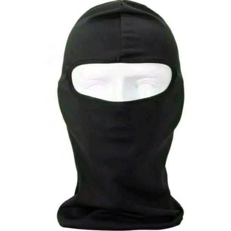 MASKER TERBARU NINJA/ MASKER BALACLAVA /TOPENG HITAM POLOS PRIA PEMOTOR