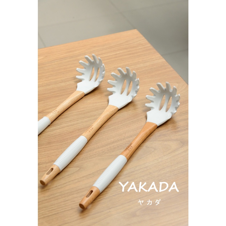 Orinoco Alat Masak Double Silicone Y-203 Gagang Kayu Tahan Panas Bpa Free Food Grade - Kitchen Utensils Anti Leleh Dua Lapis Silikon-6