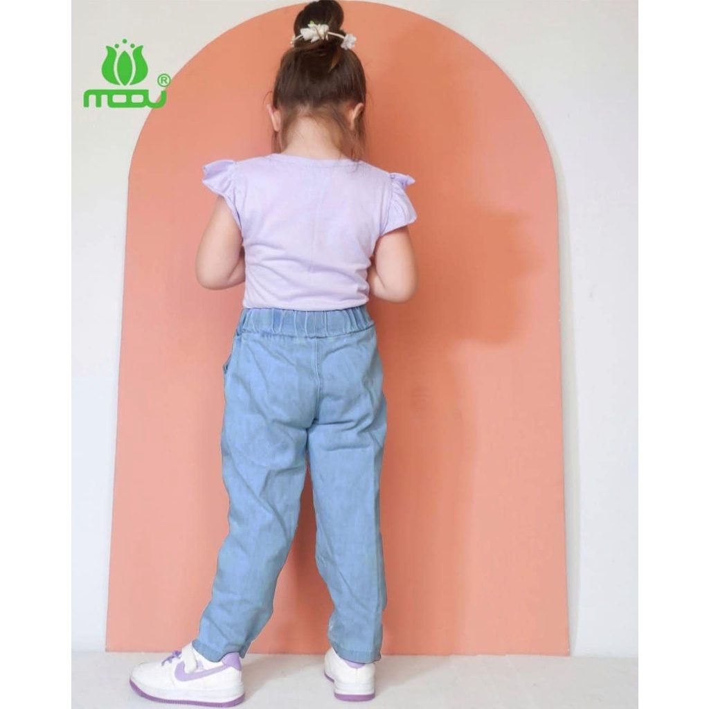 CELANA ANAK UNISEX JEANS BORDIR KARAKTER 2-10 TAHUN