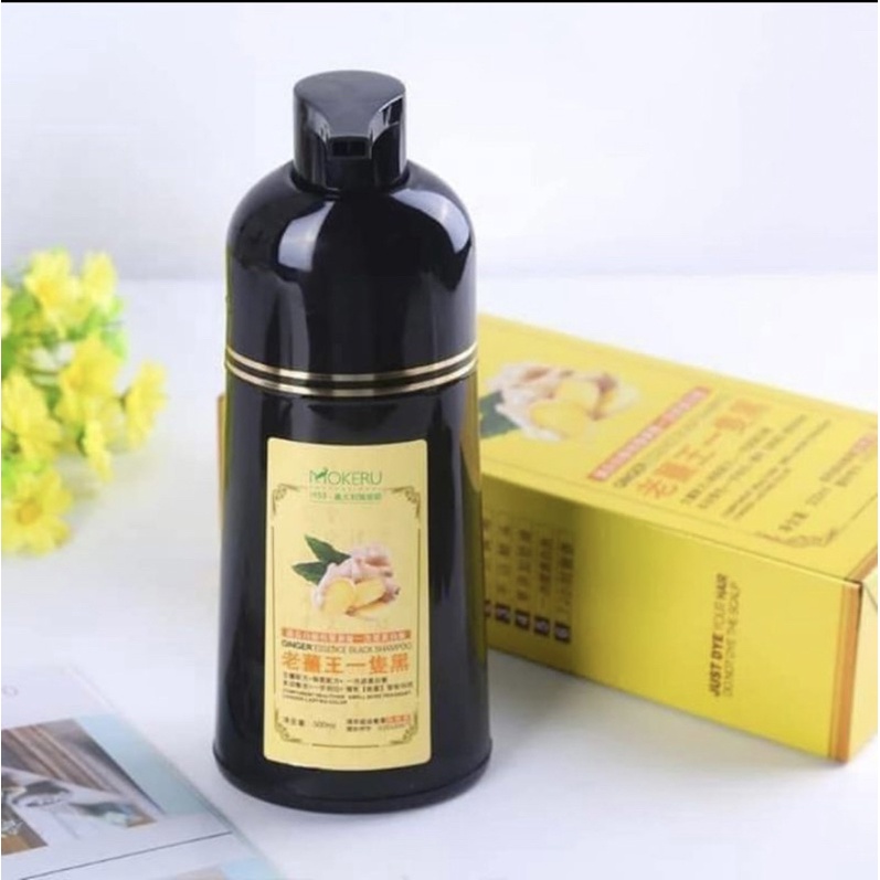 (JS)Mokeru Shampo Hitam Rambut Uban /Semir Herbal/ Shampo Hitam Untuk Uban