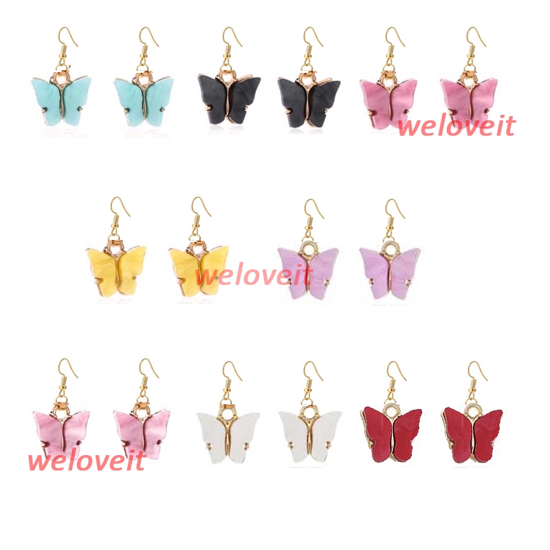 Anting wanita motif kupu kupu ala korea 531