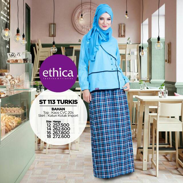 SETELAN ROK ETHICA ST 113 TURKIS