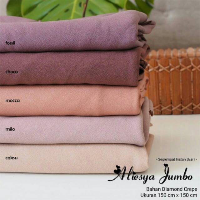 TOP FAVORITE HIJAB ALIESYA JUMBO PREMIUM - BAHAN DIAMOND CREPE