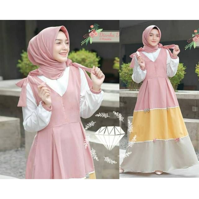 DRESS DIANKA, DRESS, MOSCREPE, GAMIS, MUSLIM