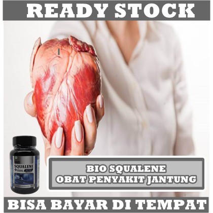 Obat Jantung Alami Berkhasiat - Jantung Bengkak, jantung Berdebar, Jantung Koroner, Jantung dan Sesak Nafas, Sakit Dada - Bio Squalene Asli 100% Multikhasiat Halal Herbal BPOM