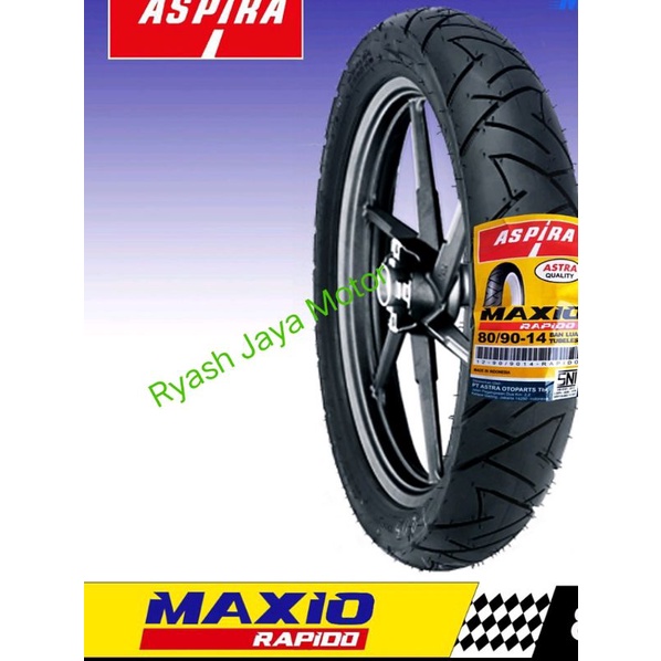 Ban tubeless depan/belakang Maxio Rapido/techno 80/90-14 for Beat karbu/F1/esp/pop/street/new 2019-2021/Scoopy karbu/Spacy karbu/vario/scoopy/mio/m3/Genio old/Spacy/Mio M3/Soul GT 125/Mio Z/S/Fino 125/address/Next II/Vario 125/150/110/dll