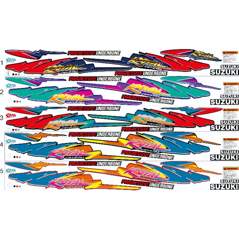 striping stiker suzuki royal crystal tornado thailand printing copy original