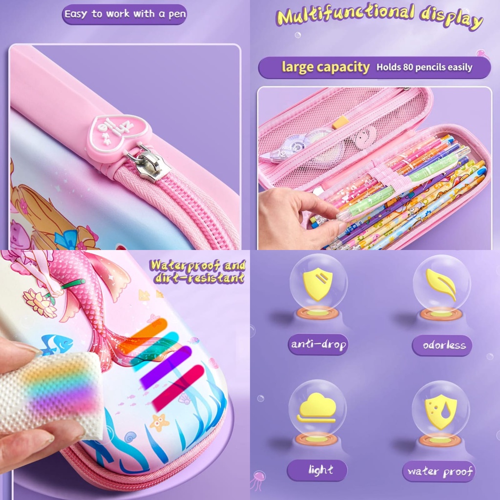 Kotak pensil 3D TIMBUL IMPORT PREMIUM MOTIF Roket Unicorn Bunny kelinci tempat pensil Astronot anak tk sd kado ultah anak murah