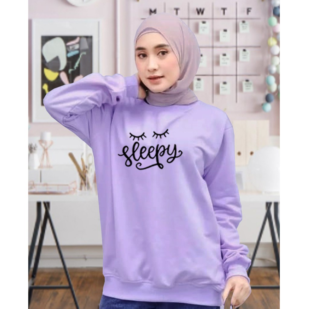 Kaos Lengan Panjang sleppy / Kaos Sweatshirt / Atasan Wanita / Atasan Wanita Lengan Panjang / Atasa