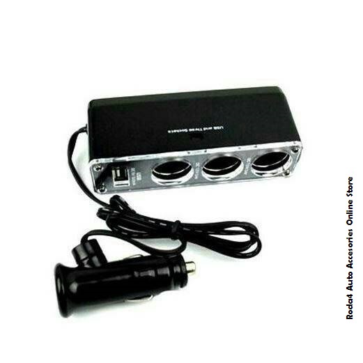 Colokan Lighter Mobil Tambahan 3in1 + colokan usb