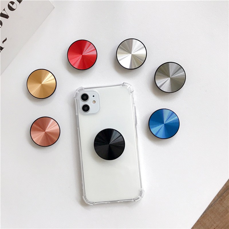 PopSocket HP Model Bulat Bahan Metal Banyak Warna Efek Mirror