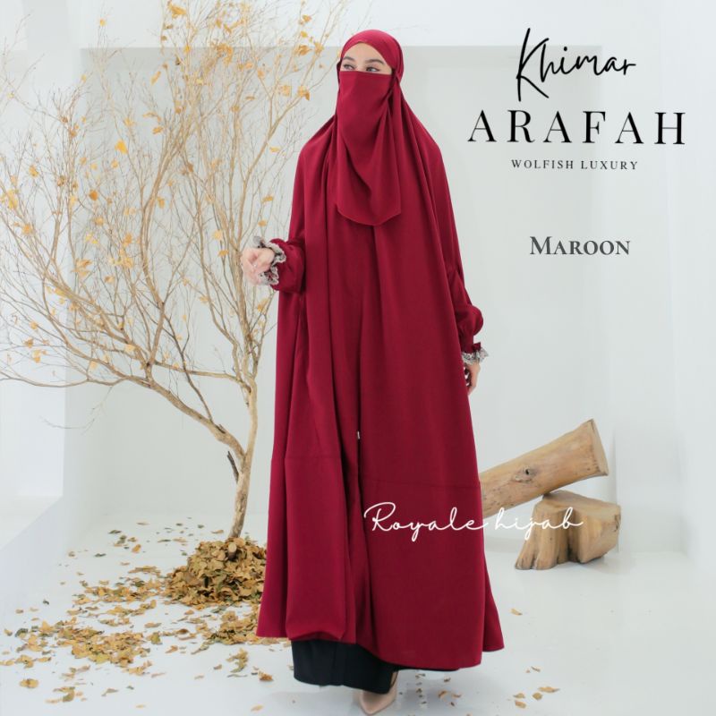 Arafah khimar cocok untuk umroh long khimar ready size m dan xl