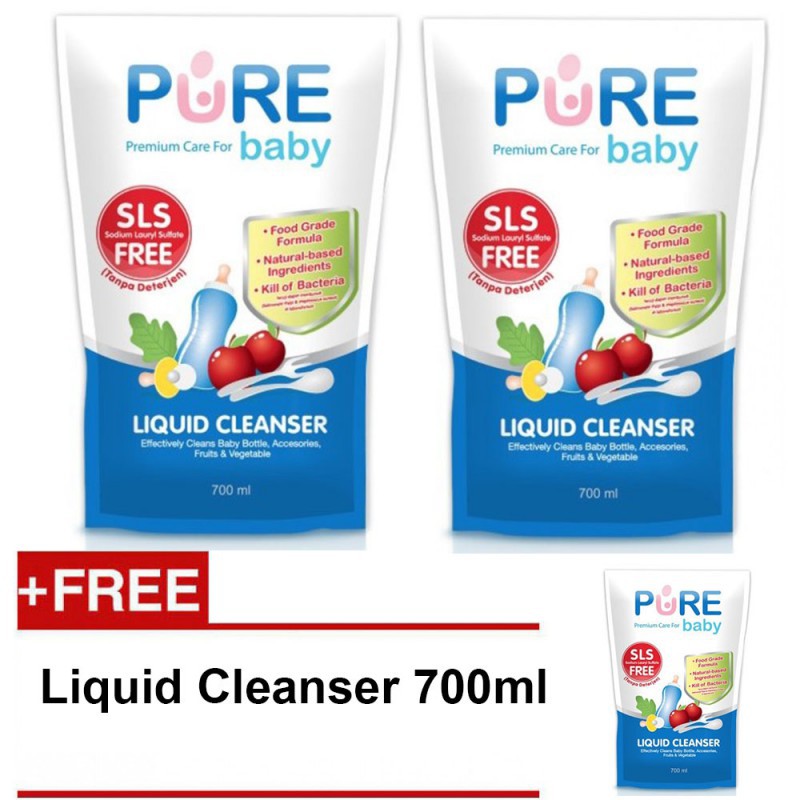 Pure Baby Liquid Cleanser Refill 700ml - Buy 2 Get 3