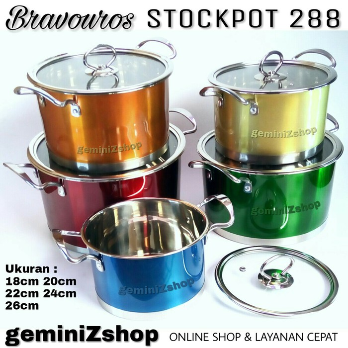Bravouros Stock Pot / Panci Set Warna 288