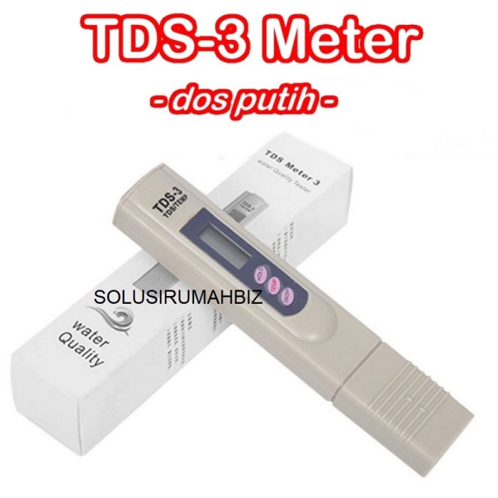 TDS METER Dos Putih Alat Ukur Hidroponik Cek Kualitas Air