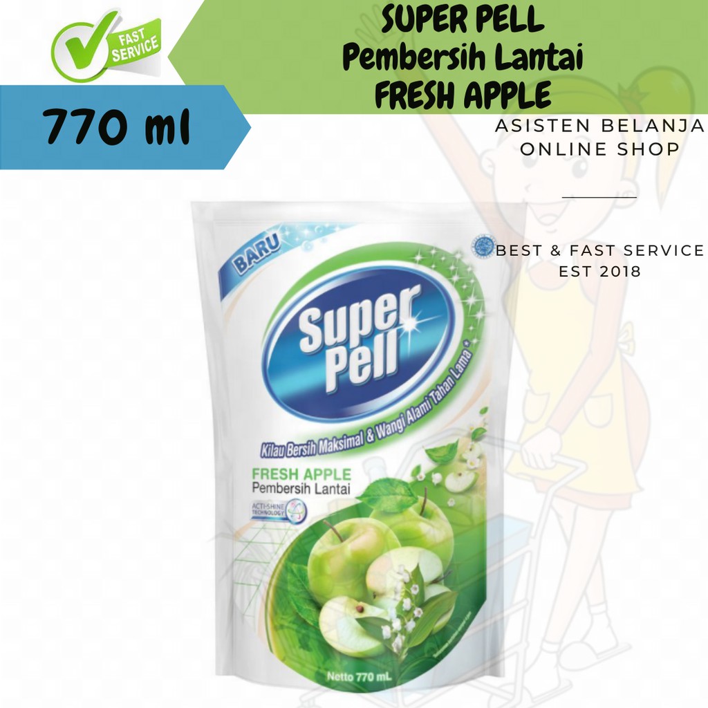 SUPER PELL Superpell Pembersih Lantai Fresh Apple 770ml / Royal Musk 700 ml