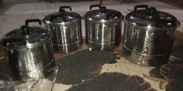 Asta Panci Stock Pot European Style Stainless 4 Set Uk. 22 - 28 Cm - Panci Steamer Dandang Pengukus