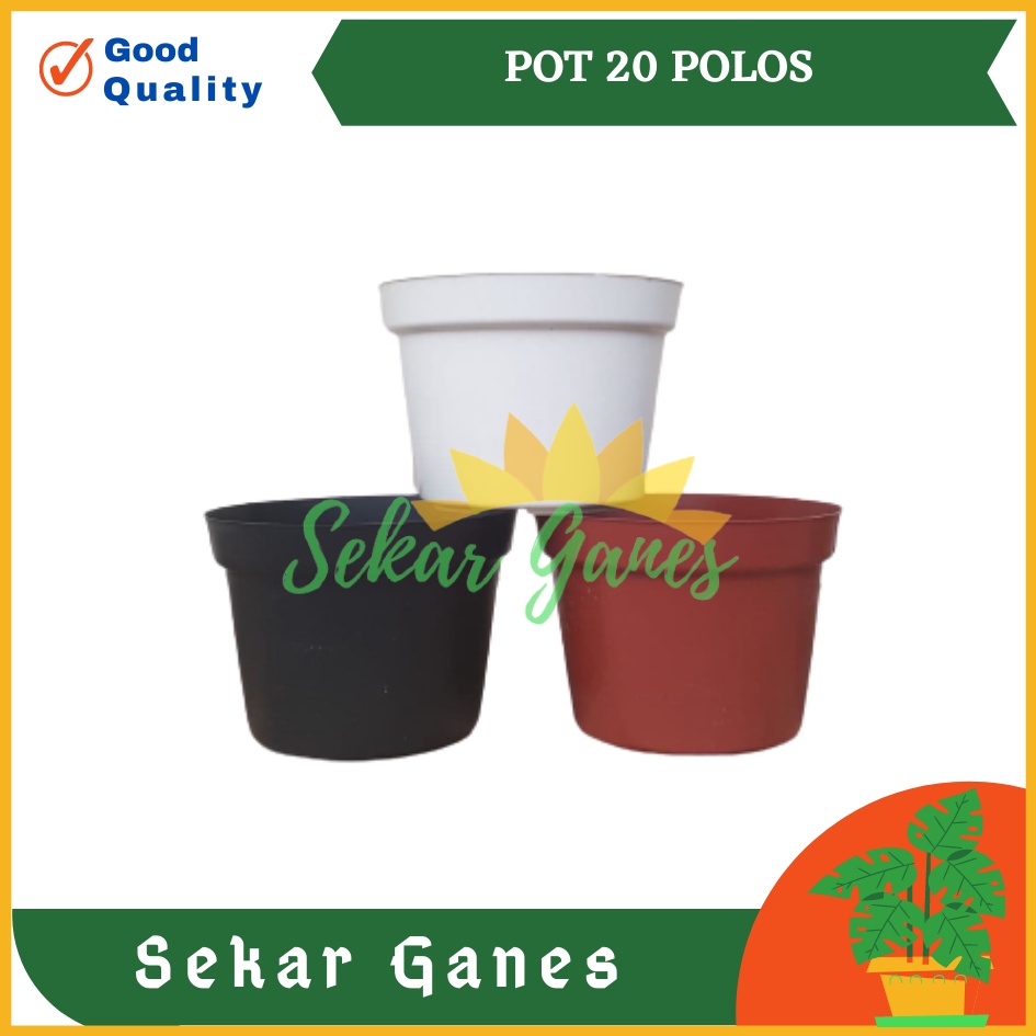 TERMURAH Pot Bunga 20 Putih Hitam Merah Bata Coklat Terraccota Terakota Polos Pot Bunga Hias Grosir Murah Plastik Lusinan Pot 20 Bibit Pot 25 Cm Hitam polos TERMURAH Pot Tanaman 20cm Hitam MURAH