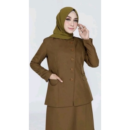 Setelan Seragam Pemda Tua Rok A Seragam PDH PNS Pemda Wanita Baju Dinas PNS Pemda Khaki Tua Baju PDH rok A Blazer Pemda Aceh Blazer Dinas PNS Guru Seragam Kerja Pemda Tua Blazer Pemda Tua Pemda Aceh ASN Guru PDH