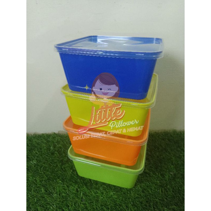 Kotak 1500ml ORANGE/ Lunch Box Kotak Plastik/Kotak Makan